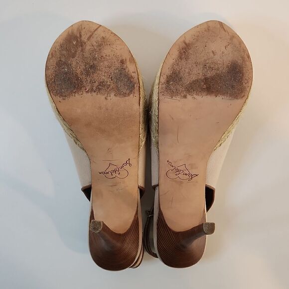 Sam Edelman Novato Slingback Heel Pumps Canvas Sand Jute Wrapped Women Sz 8.5M - Picture 7 of 15